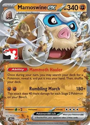 Mamoswine ex - 079/159 — Prize Pack Series Cards