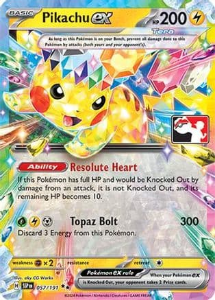 Pikachu ex - 057/191 — Prize Pack Series Cards Pokémon TCG card by aky CG Works