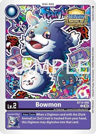 Bowmon (Regionals 25-26 Season 2 Participant) — Blast Ace Digimon Card Game card by YAMURETSU