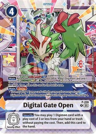 Digital Gate Open - P-206 (BANDAI Card Games Fest 25-26) — Digimon Promotion Cards