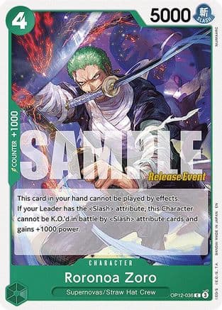 Roronoa Zoro (036) — Legacy of the Master Release Event Cards