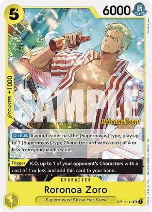 Roronoa Zoro (113) — Legacy of the Master Release Event Cards