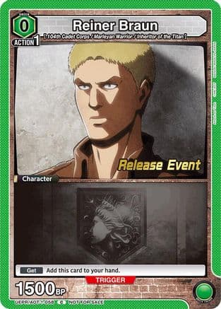 Reiner Braun (058) — UE10BT: Attack on Titan Release Event Cards