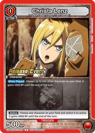 Christa Lenz — UE10BT: Attack on Titan Release Event Cards