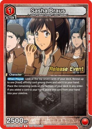 Sasha Braus (080) — UE10BT: Attack on Titan Release Event Cards
