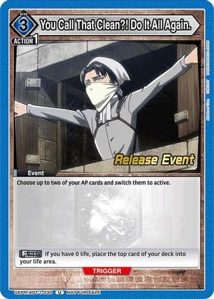 You Call That Clean?! Do It All Again. — Union Arena card