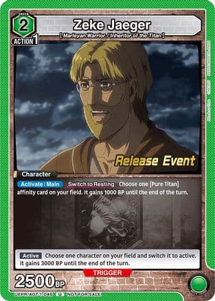Zeke Jaeger (046) — UE10BT: Attack on Titan Release Event Cards