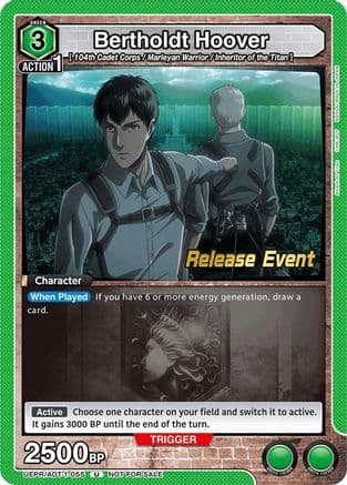 Bertholdt Hoover (055) — UE10BT: Attack on Titan Release Event Cards