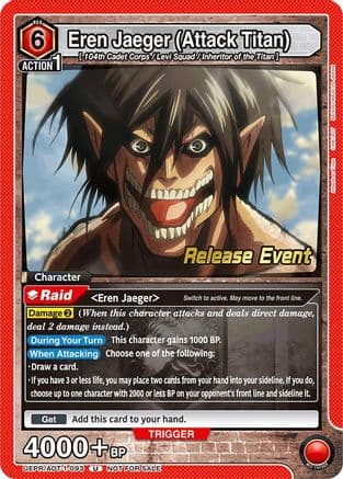 Eren Jaeger (Attack Titan) (093) — UE10BT: Attack on Titan Release Event Cards