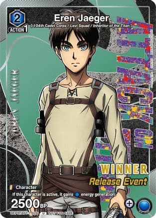 Eren Jaeger (Release Event Winner) — Union Arena card