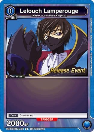 Lelouch Lamperouge (012) — UEX03BT: CODE GEASS: Lelouch of the Rebellion Vol.2 Release Event Cards