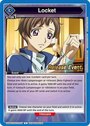 Locket — UEX03BT: CODE GEASS: Lelouch of the Rebellion Vol.2 Release Event Cards