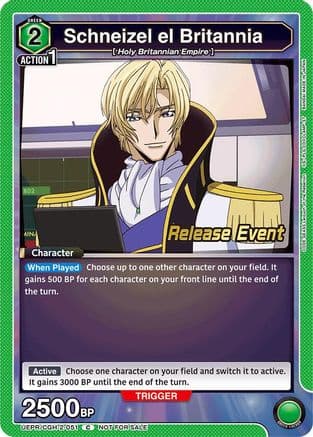 Schneizel el Britannia — UEX03BT: CODE GEASS: Lelouch of the Rebellion Vol.2 Release Event Cards