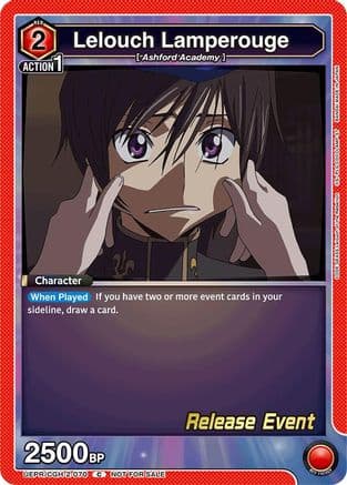 Lelouch Lamperouge (070) — UEX03BT: CODE GEASS: Lelouch of the Rebellion Vol.2 Release Event Cards