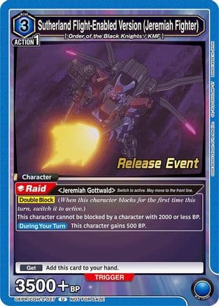 Sutherland Flight-Enabled Version (Jeremiah Fighter) — UEX03BT: CODE GEASS: Lelouch of the Rebellion Vol.2 Release Event Cards
