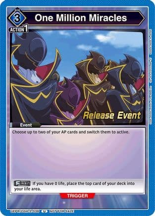 One Million Miracles — UEX03BT: CODE GEASS: Lelouch of the Rebellion Vol.2 Release Event Cards