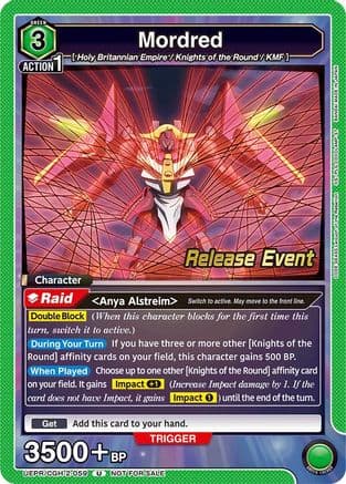 Mordred — UEX03BT: CODE GEASS: Lelouch of the Rebellion Vol.2 Release Event Cards