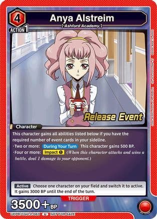 Anya Alstreim (063) — UEX03BT: CODE GEASS: Lelouch of the Rebellion Vol.2 Release Event Cards