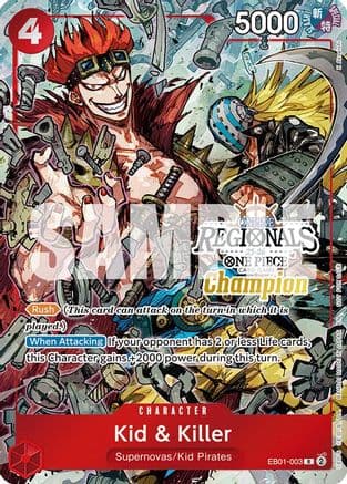 Kid & Killer (Online Regional Champion Card Set 2025 Vol.2) — One Piece Promotion Cards