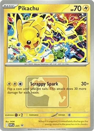 Pikachu - 225 (World Championship 2025) [Winner] — SV: Scarlet & Violet Promo Cards