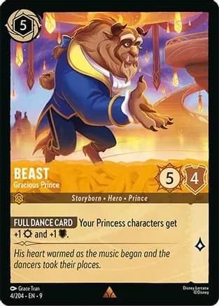 Beast - Gracious Prince — Fabled Disney Lorcana card by Grace Tran