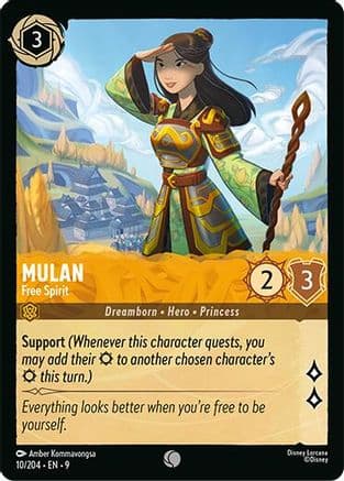 Mulan - Free Spirit — Fabled Disney Lorcana card by Amber Kommavongsa