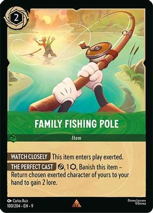 Family Fishing Pole — Fabled Disney Lorcana card by Carlos Ruiz