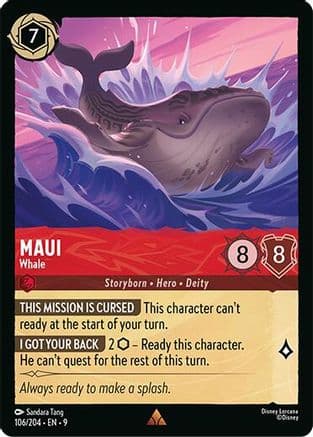 Maui - Whale — Fabled Disney Lorcana card by Sandara Tang
