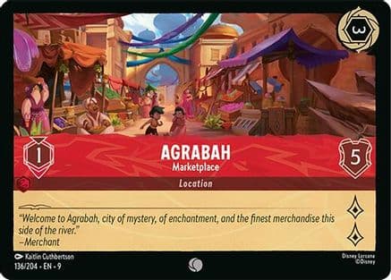 Agrabah - Marketplace — Fabled Disney Lorcana card by Kaitlin Cuthbertson