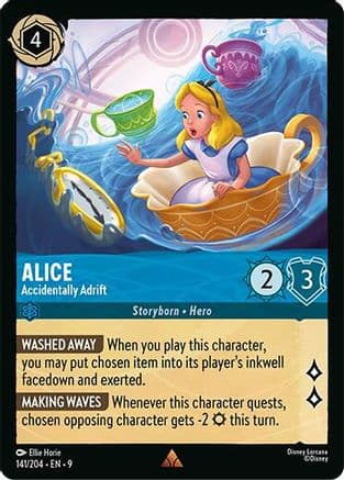 Alice - Accidentally Adrift — Fabled Disney Lorcana card by Ellie Horie