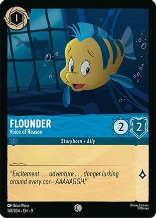 Flounder - Voice of Reason — Fabled Disney Lorcana card by Brian Weisz