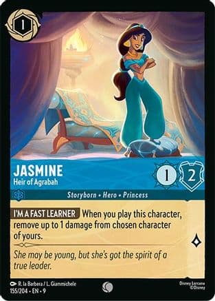 Jasmine - Heir of Agrabah — Fabled Disney Lorcana card by R. la Barbera / L. Giammichele