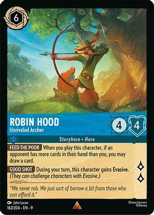 Robin Hood - Unrivaled Archer — Fabled Disney Lorcana card by John Loren