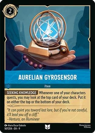 Aurelian Gyrosensor — Fabled Disney Lorcana card by Mario Oscar Gabriele