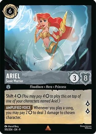 Ariel - Sonic Warrior — Fabled Disney Lorcana card by Marcel Berg