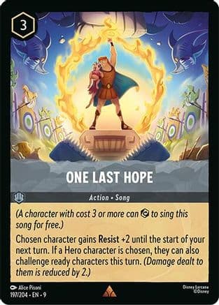One Last Hope — Fabled Disney Lorcana card by Alice Pisoni