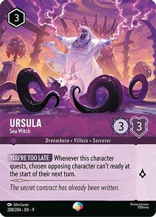 Ursula - Sea Witch (Epic) — Fabled Disney Lorcana card by John Loren