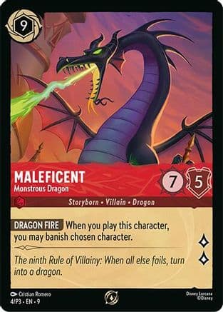 Maleficent - Monstrous Dragon (Store Championship Participant) — Disney Lorcana Promo Cards