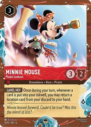 Minnie Mouse - Pirate Lookout (Disney Cruise Promo) — Disney Lorcana Promo Cards