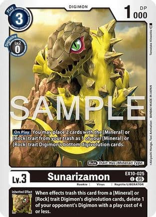 Sunarizamon — Sinister Order Digimon Card Game card by Tomotake Kinoshita