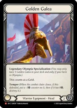 Golden Galea — Super Slam Flesh and Blood card by Federico Musetti