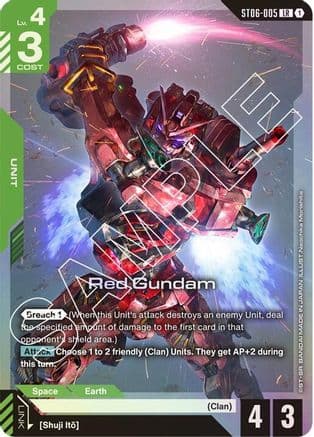 Red Gundam — Starter Deck 06: Clan Unity Gundam Card Game card by Naochika Morishita