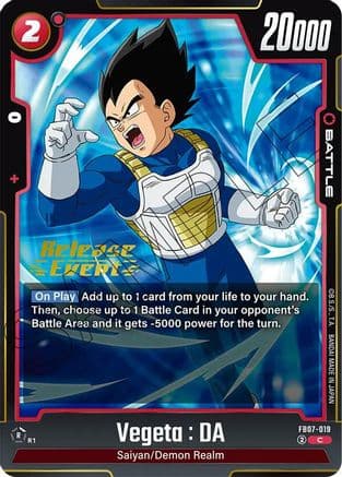 Vegeta : DA - FB07-019 — Wish For Shenron Release Event Cards