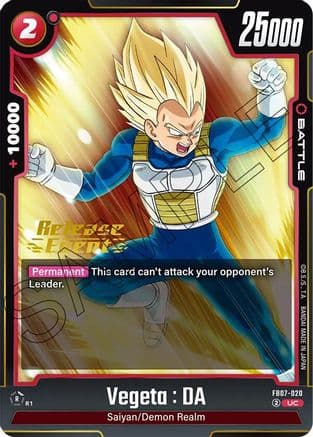 Vegeta : DA - FB07-020 — Wish For Shenron Release Event Cards