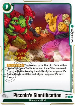 Piccolo's Giantification — Wish For Shenron Release Event Cards