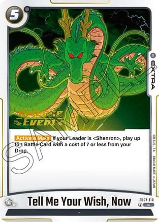Tell Me Your Wish, Now — Wish For Shenron Release Event Cards