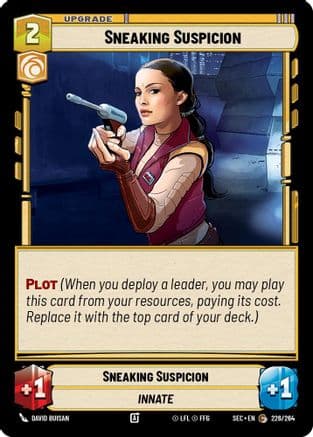 Sneaking Suspicion — Secrets of Power Star Wars: Unlimited card by David Buisan