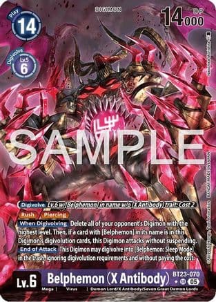 Belphemon (X Antibody) (Alternate Art) — Hackers' Slumber Digimon Card Game card by Atsushi Shibata