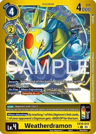 Weatherdramon (Limited Foil) — Sinister Order