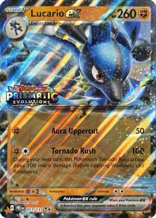 Lucario ex (Prismatic Evolutions Stamp) — Miscellaneous Cards & Products
